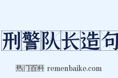 刑警队长造句是什么意思的图片
